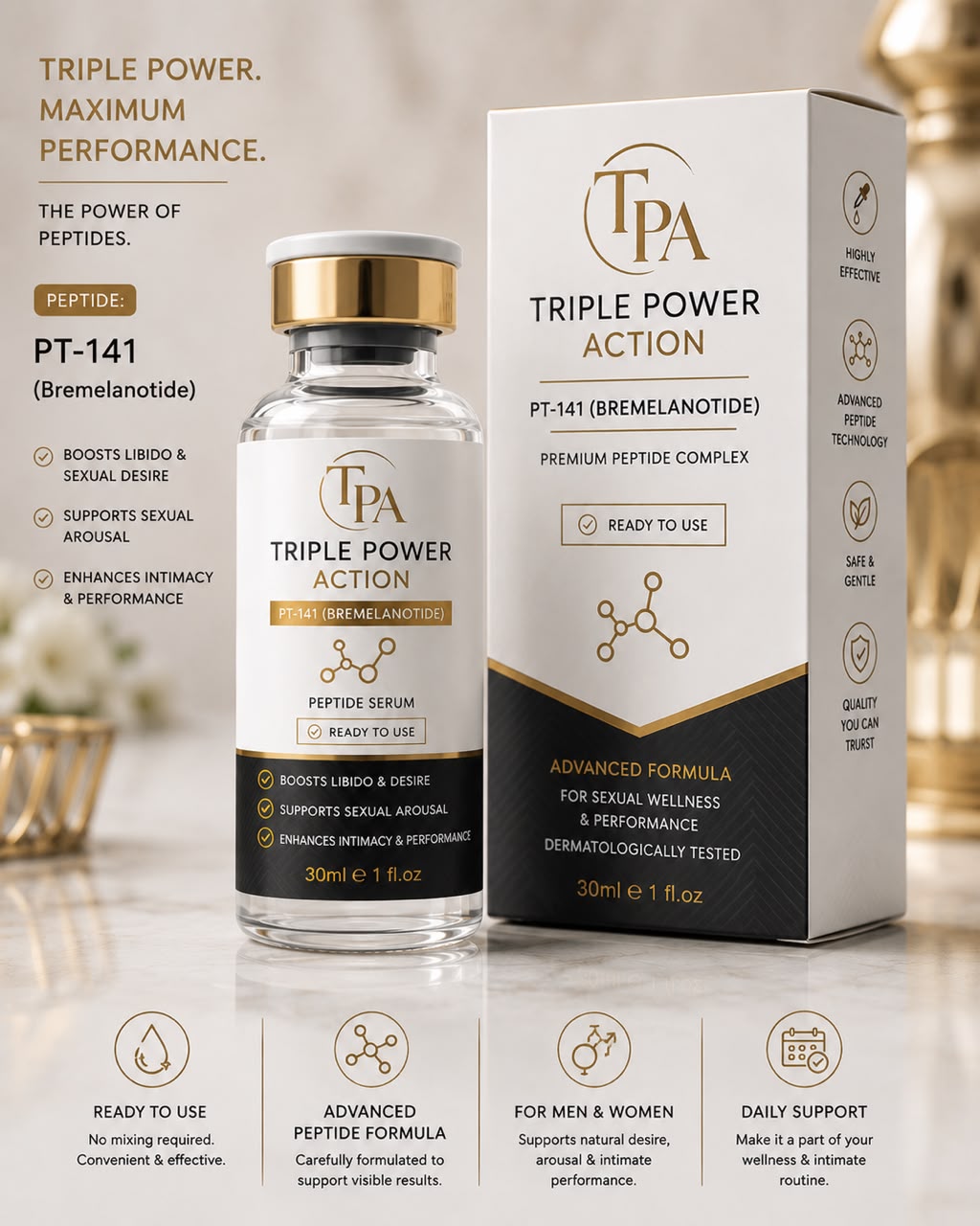 Triple Power Action PT-141 Serum
